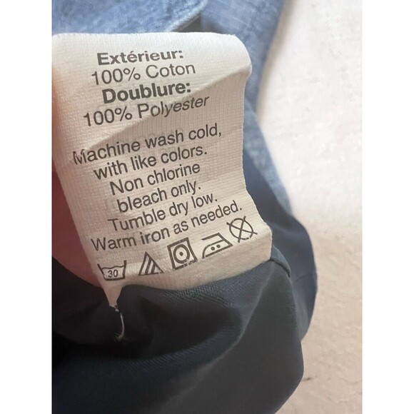 J.Crew Women's Blazer Size 8 Blue Cotton Lined Jacket Notch Lapel Two Button - Picture 11 of 11